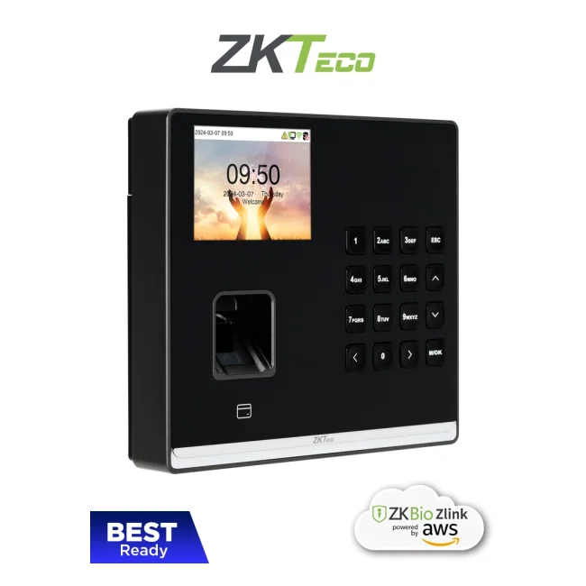 ZKTECO SenseFP M2 LR- Control de Asistencia y Acceso Básico con Huella Digital BioID+ (3,000), Tarjeta de Proximidad 125 kHz (3,000), 100,000 Eventos y Conexión TCP/IP (Compatible con ZKBio Zlink)