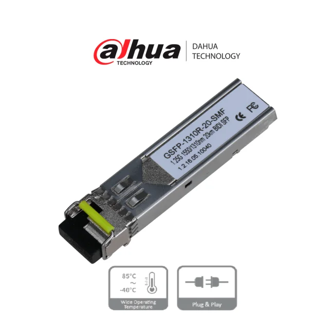 Dahua Technology GSFP-1310R-20-SMF módulo de red del transceptor Fibra óptica 1000 Mbit/s SFP 1550 nm
