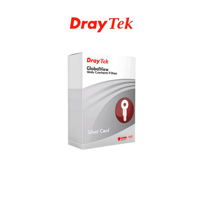 DRAYTEK SILVERCARD - Licencia de filtrado de contenido web, compatible con Vigor 300B, 2960, 3220, IPPBX3510, 3900, 3910, 2962, 5510, 3912, válida por 12 meses