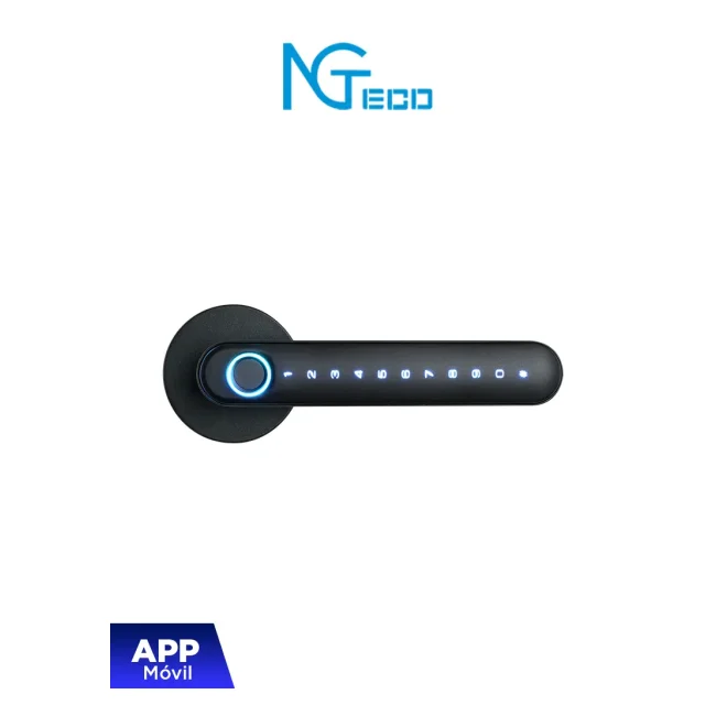 NGTeco SL01A630N -  Cerradura Inteligente Biométrica estilo americano / 100 huellas / 100 contraseñas / App Móvil NGTeco Home