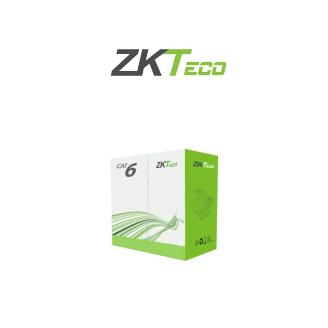 ZKTECO XL600CPRA - Bobina de Cable UTP CAT 6 , 100% Cobre,  305 Metros , 23 AWG , Uso Interior , Cubierta Retardante de Flama Certificada , Voz , Datos ,Video Alta Definición , Color Blanco