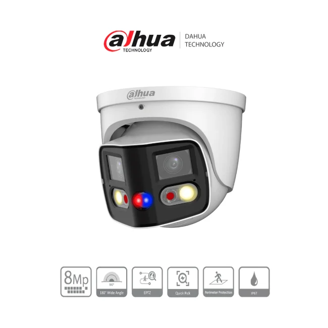 Dahua Technology DH-IPC-PDW3849-A180-AS-PV cámara de vigilancia Torreta Cámara de seguridad IP Exterior 4096 x 1860 Pixeles Techo