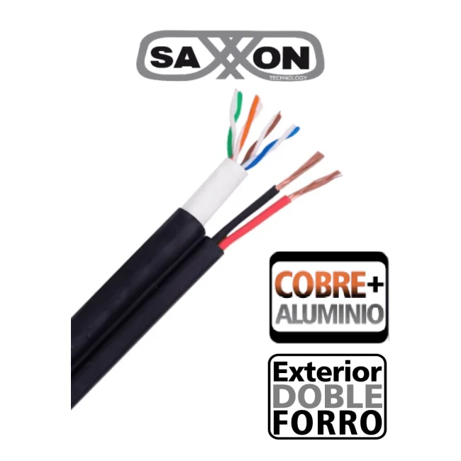 Saxxon OUTP5ECCAEXT2E cable de señal 305 m Negro