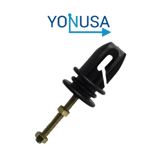 YONUSA AP401 - Aislador 3 en 1 realiza funcion de aislador Paso, esquina y tensor para cercos electricos / Resistente a la corrosión / Resistencia de tensión de 70 a 120  Kgs