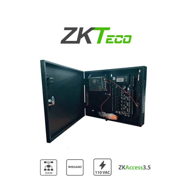 ZKTECO C3400B - Control de Acceso Profesional / 4 Puertas / 4 Lectoras / PULL / Gabinete y Fuente / Sin Biometria