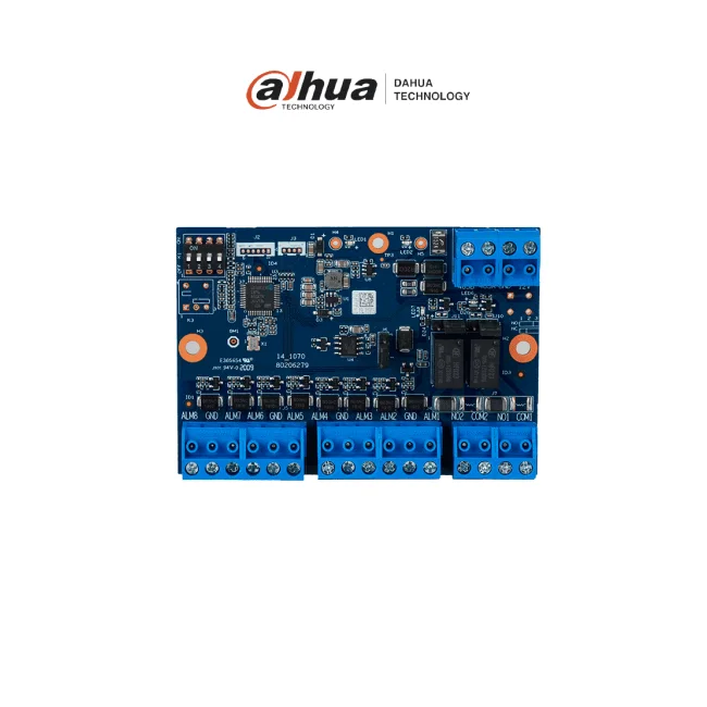 DHI-ARM808-RS Módulo de expansión de entradas para paneles/ 8 entradas de alarma/ 2 salidas NO-NC con jumper/ Direccionable con DIP Switch/ Configuración para fin de línea de 2K7, 4K7 y 6K8/ Para paneles ARC3008C, ARC9016C, ARC2008C y ARC2016C