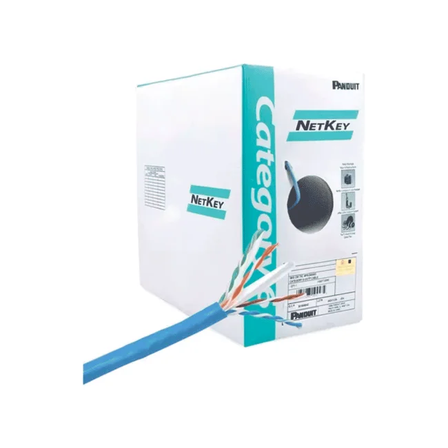 PANDUIT NUC6C04BU - Bobina de Cable UTP 100% cobre, NetKey / Caja con 1,000 Pies (305 metros) / 4 pares / 24 AWG / Categoría 6 / Azul image 3