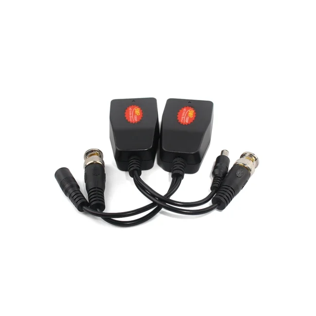 SAXXON VB-04 - Par de transceptores 4K para video y energía, con entradas RJ45, 4K hasta 150m con CVI, 4MP y 2MP hasta 250m