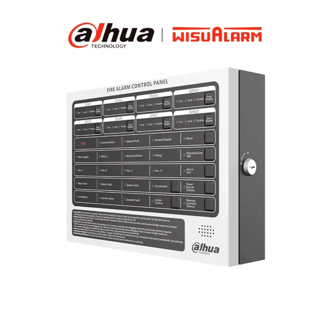 DAHUA WISUALARM DHI-HY-C102-8 - Panel de Alarma Contra Incendios/ Convencional de 8 Zonas/ Hasta 25 Detectores por Zona/ 4 Contactos Secos/ Interfaz RS-485/ Ethernet/ IP30/ Alimentación 90 V CA a 270 V CA/