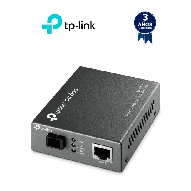 TP-Link Omada MC111CS convertidor de red 100 Mbit/s Modo único Negro image 2