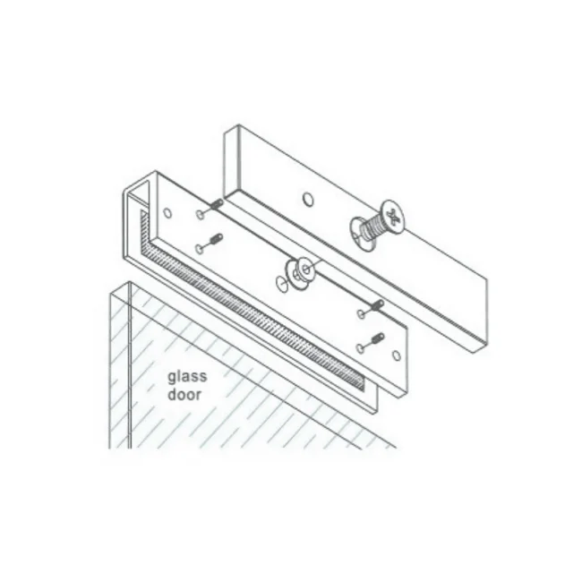ZKTECO LMB120SU - Paquete de contrachapa magnética de 120 Kg incluye soporte de fijación en U para instalación en puertas de vidrio o cristal templado image 5