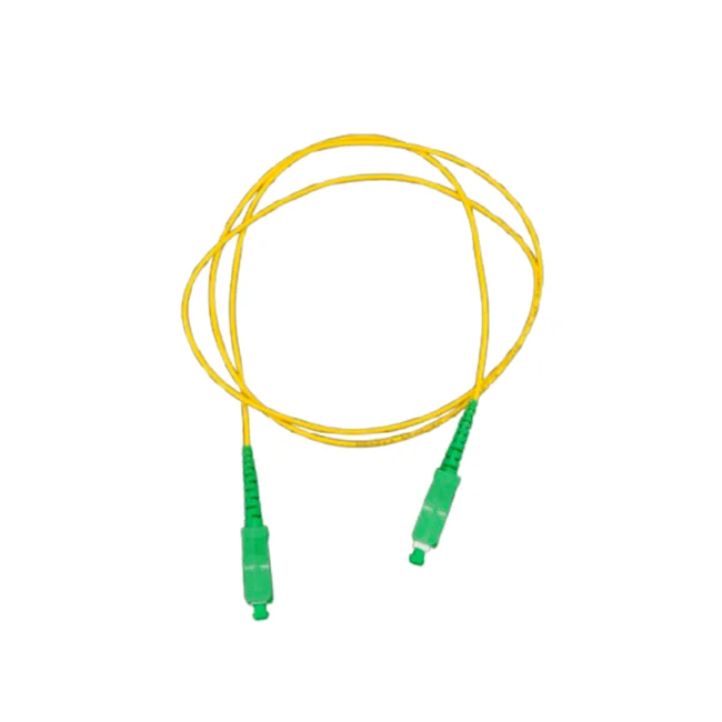 TCE  - LMN-FO-SCA-SCA-01 - Jumper SC-SC Monomodo / APC / Simplex 2 mm / 1 metro / Amarillo