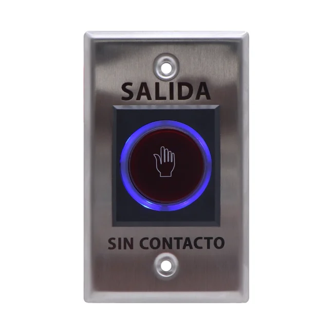 ZKTECO TLEB102 - Botón de Salida sin Contacto, Serie K11, Indicador LED, Acero Inoxidable, 12 VCC, Función NC/NO, Distancia de Detección hasta 10 cm image 2