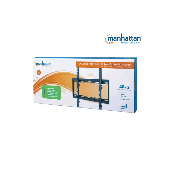 Manhattan Soporte para TV, de pared, pantallas planas de 32" a 55" de máximo 40 kg, de bajo perfil image 8