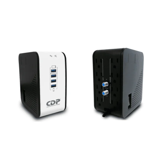 CDP R2CU-AVR1008 - Regulador de Voltaje de Escritorio / NEMA 5-15 / 1000VA / 500W / 8 tomas de salida / 1 Toma para carga de tablet / 3 Tomas para carga de smartphone image 5