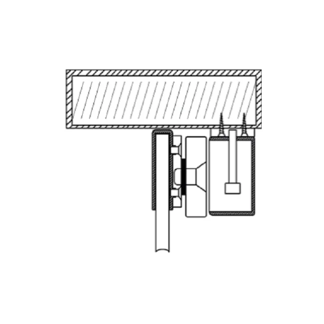 YLI MBK280UL - Soporte de Fijación tipo U para Puerta de Vidrio sin Marco / Compatible con Cerradura Magnética YM280NLED image 5