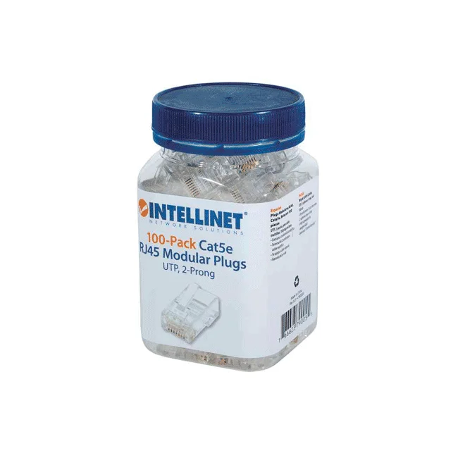 Intellinet PLUG RJ45 CAT5E MULTIFILAR UTP BOTE 100 PZAS ORO 15-MICRAS image 6
