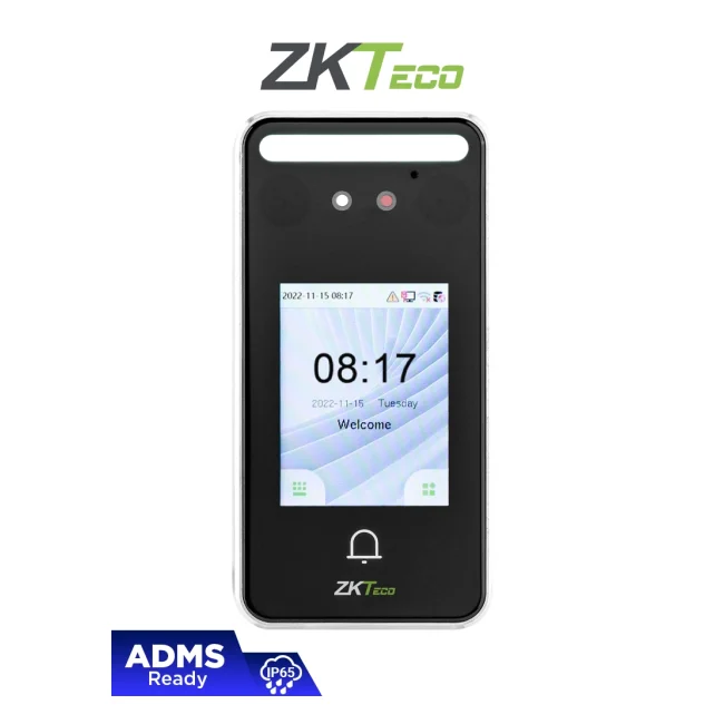 ZKTECO SpeedFaceV3LITE - Control de Acceso y Asistencia Visible Light con Autenticación Facial (500 Rostros), Tarjeta ID 125 KHz (3000), Registro de 200,000 Eventos, IP65 y Conectividad TCP/IP