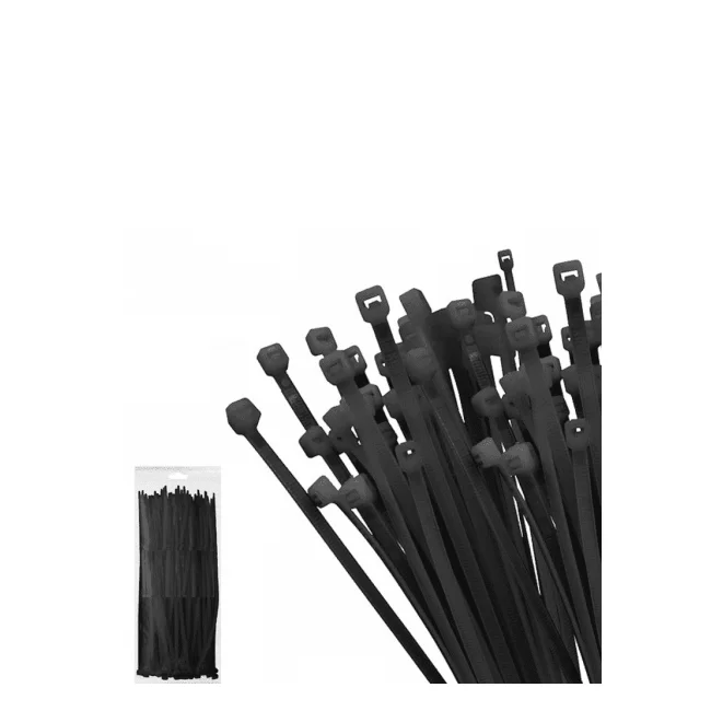 TCE LMG-SZS3X100N - Cincho de Nylon Color Negro, Bolsa con 100 piezas, Medida 2.5mm Ancho X 100mm Largo, Certificación UL 94V-2