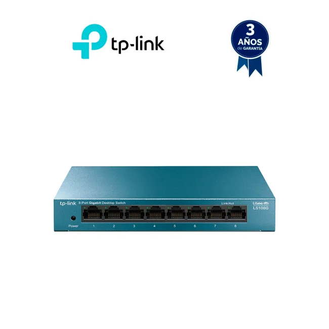 TP-Link LS108G dispositivo de redes No administrado Gigabit Ethernet (10/100/1000) Azul