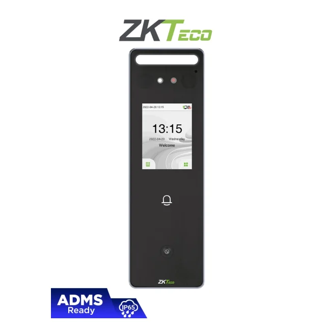 ZKTECO SpeedFaceV3LQR - Control de Acceso y Asistencia Visible Light con Autenticación Facial (500 Rostros), Lectura de QR (3000 Códigos), Registro de 200,000 Eventos, IP65 y Conectividad TCP/IP