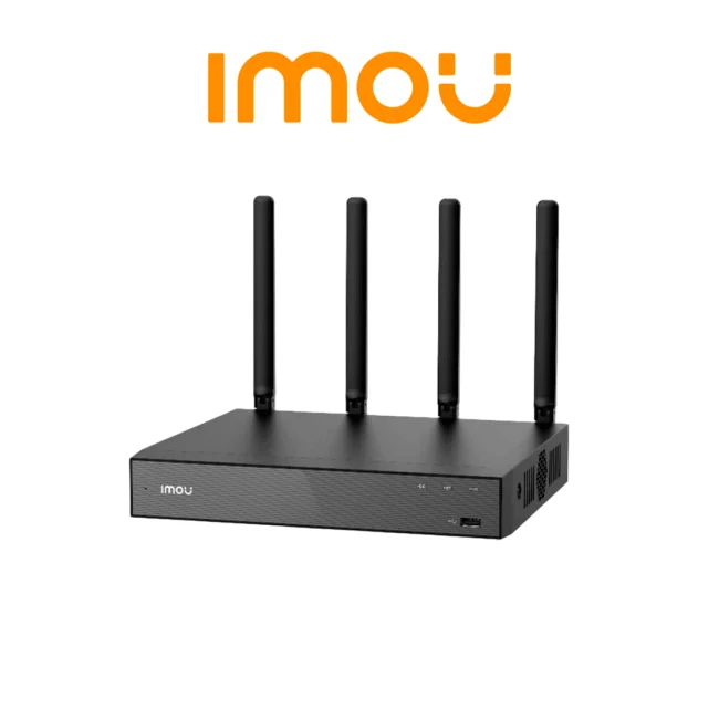 IMOU NVR-N118W-8A0E - NVR WIFI 18 Canales, Disco duro de 3.5 pulgadas hasta 16T, micrófono y altavoz integrados, cuatro antenas 2,4 G/5 G Wi-Fi 6, aplicación IMOU HDMI/VGA, emparejamiento automático.
