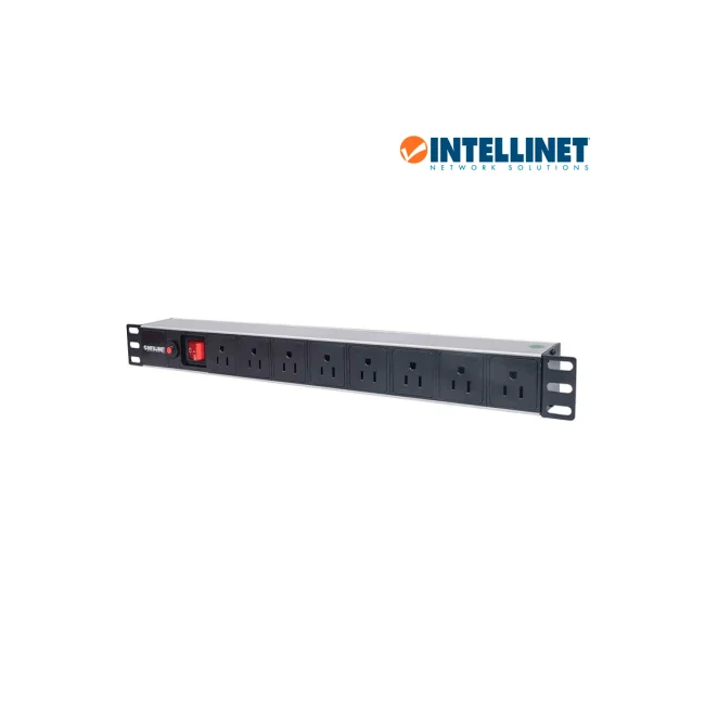 Intellinet Barra multicontacto con 8 salidas para montaje en 1U de rack de 19" - Tipo EU image 4