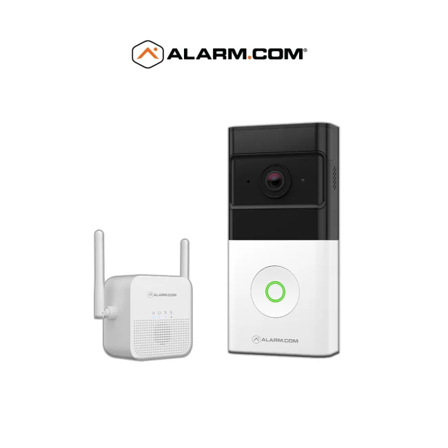 ALARM.COM VIDEO PORTERO CON TIMBRE - Timbre Inteligente  con vídeo Portero Inalámbrico de alarm.com /Wi-Fi / IP66 /1080P / 160° apertura horizontal. Batería incluida.