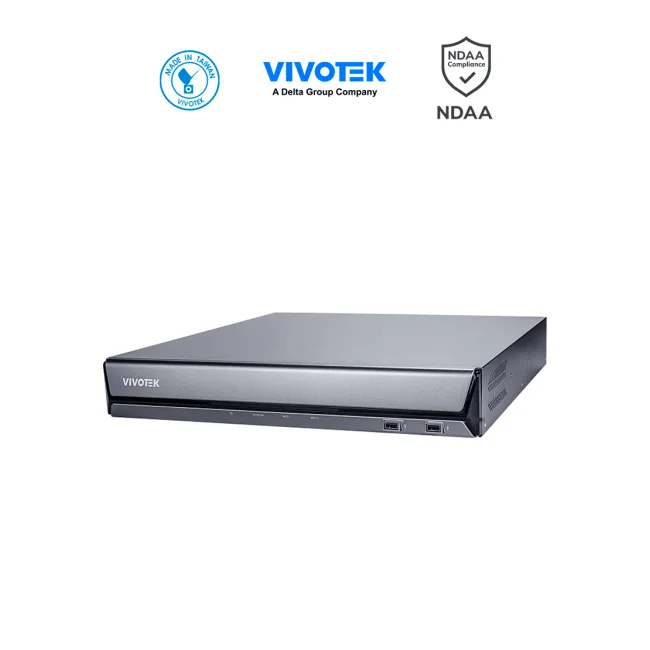 VIVOTEK ND9442P - Grabador NVR 16 Canales, 16 Puertos PoE, 4 Bahias de Discos, Deep Search, Smart VCA Search, Ciberseguridad Trend Micro, Salida HDMI 4K Centralizacion con VAST 2, VSS, Gestión PoE, Grabacion de 192Mbps, ONVIF, NDAA