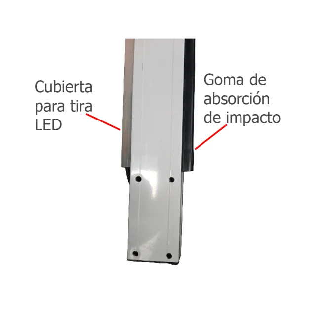 WEJOIN WJLBM4L - Brazo recto Izquierda LED tipo rectangular de 4 metros / Compatible con barrera  LED izquierda image 2