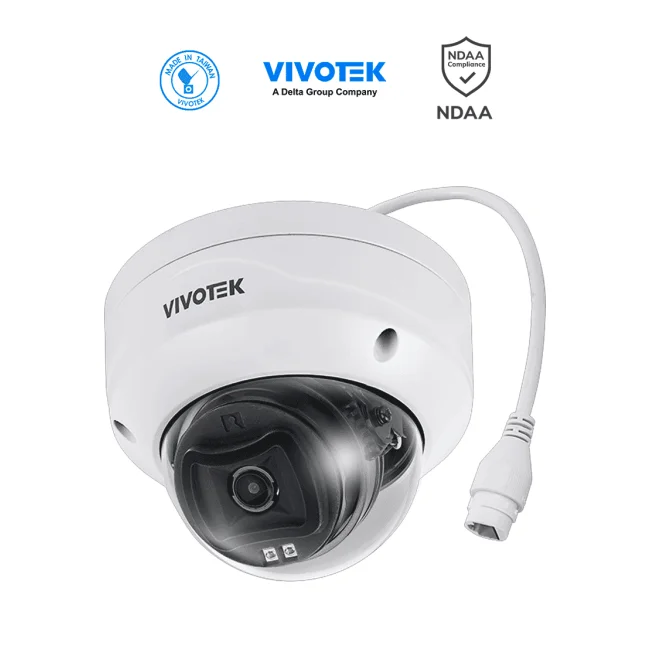 VIVOTEK FD833-HV(1Y) - Camara IP Domo Vortex Premium Series, 5 Megapixeles, Smart IR 30mts , WDR Pro, Lente Fijo 2.8 mm , Advance AI, Deep Search, Protección IP66, IK10, NDAA, Almacenamiento interno 256GB