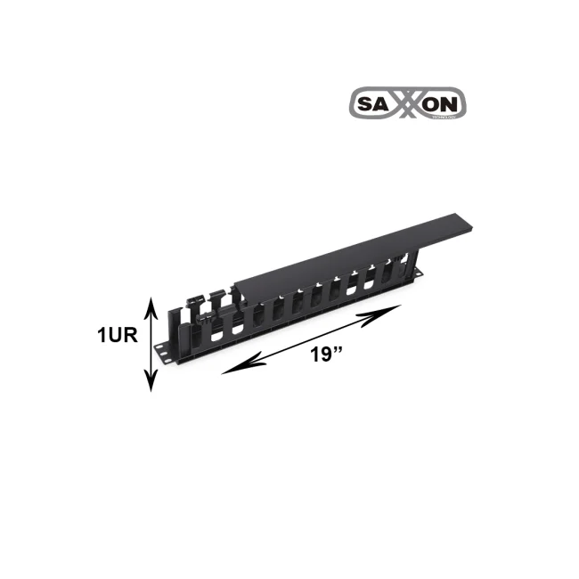 SAXXON J6068 - Organizador de cable horizontal para rack / Un lado / Plastico / 1U image 2