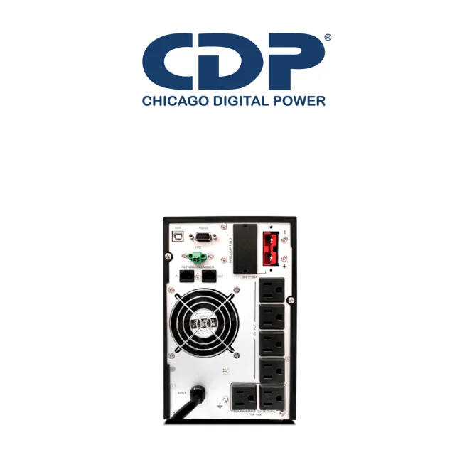 CDP UPO11-1 AX- UPS Online de 1000VA/ 1000W / 6 Terminales de salida / 2 son programables / Pantalla LCD / Entrada para banco de baterías / Respaldo 5min a carga completa image 3