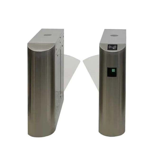 WEJOIN WJTYH101SP - Barreras Peatonal Flap Barrier Bidireccional con Aletas de Acrílico 3 Millones de Ciclos pase 25 - 35 por minuto Compatible con Controles de Acceso image 2