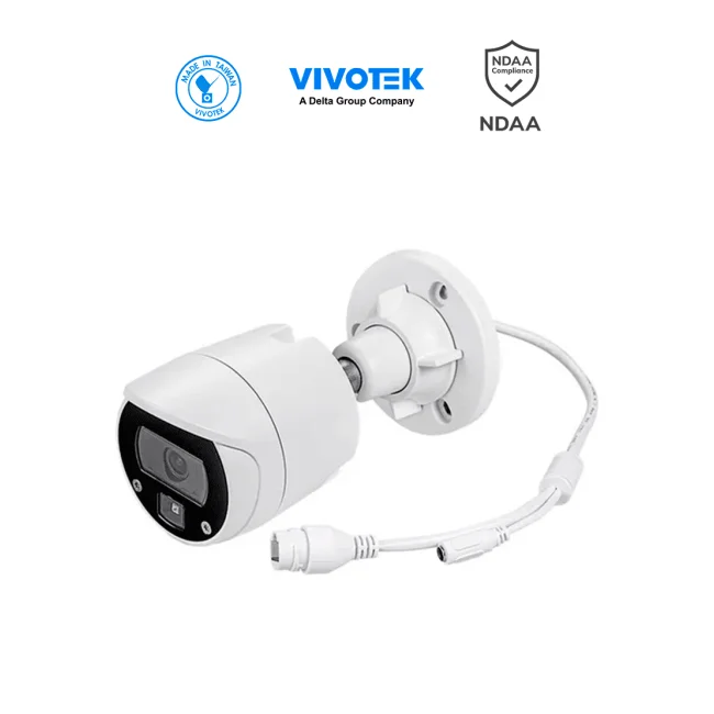 VIVOTEK IB9369 -  Cámara IP bullet exterior 2 MP, lente fijo 2.8mm, Iluminadores Smart IR 30m, WDR digital, Smart Stream III, Smart Motion, 3DNR, Ranura MicroSD, IP66, IK10, NDAA, ONVIF