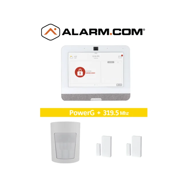 QOLSYS IQ4 PACK - Paquete de Alarma IQPanel4 incluye Panel Autocontenido, con Pantalla Táctil de 7", Power G 915 Mhz+Qolsys S-Line 319.5 Mhz. 4 Bocinas integradas, 2 Magnéticos Inalámbricos PG9303 y 1 PIR Inalámbrico PGP9914