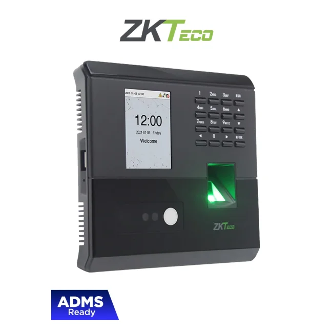 ZKTECO MB10VL - Control de Asistencia y Acceso Básico Visible Light con Autenticación Facial (100 rostros), Huella Digital BioID (500), Registro de 50,000 Eventos, Conexión TCP/IP y SSR (Reporte en Hoja de Cálculo Mediante USB)