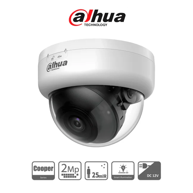 DAHUA DH-HAC-D1A21N-U - Cámara Domo HDCVI 1080P/ Lente de 2.8 mm/  IR Inteligente de Hasta 25 Mts/ WDR Digital/ Soporta HDCVI & AHD & HDTVI & CVBS/ Policarbonato image 2