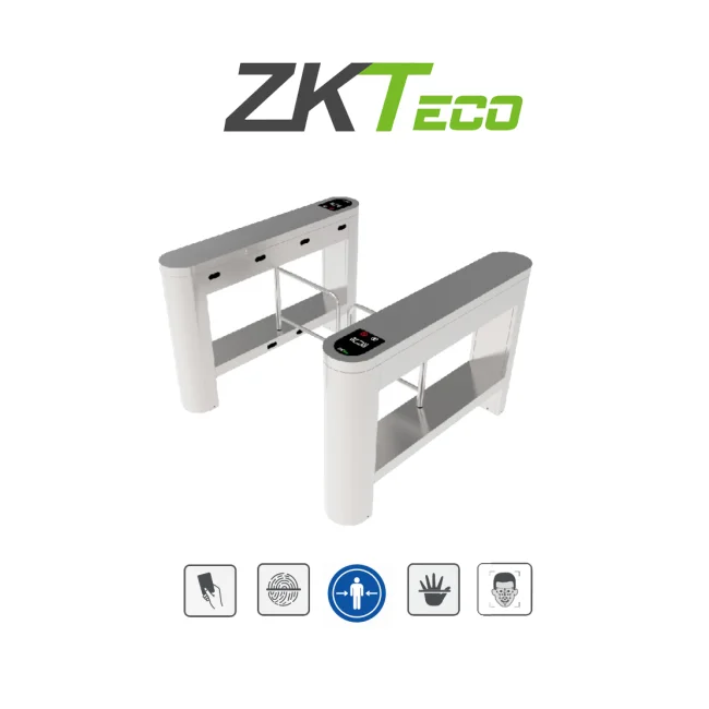 ZKTECO PROENTRANCE SB01FP - Barrera Peatonal de Acero Inoxidable un Carril de Alto Flujo / 30 personas x minuto / Carril 104.5 cm / Incluye 2 lectores de Huella FR1500 y /  Panel inBio206Pro / Requiere Licencia / 01 pz en IZTACALCO /