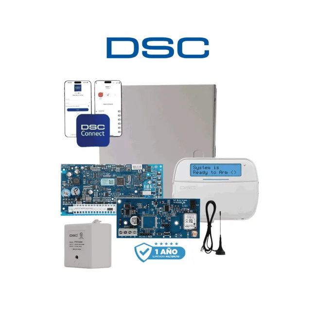 DSC NEO-LCD-LE4050M- Kit Neo 32 Zonas  Panel HS2032 / Teclado Alfanumérico HS2LCDN/  Fuente PTC1640U / Gabinete GMX003 / Comunicador LE4050m con 1 año de servicio