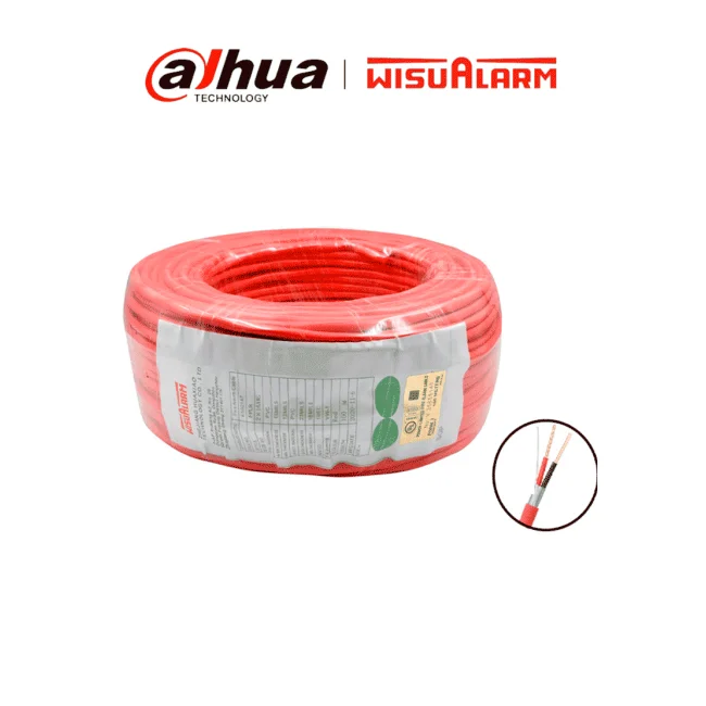 DAHUA WISUALARM 2X16AWG - Bobina de 305 Metros de Cable Blindado para Alarma de Incendio/ 2x16A AWG/ Listado UL/ Retardante de flama UL105°C/ 2 Hilos Calibre 16/ Grado Ignífugo VW-1/
