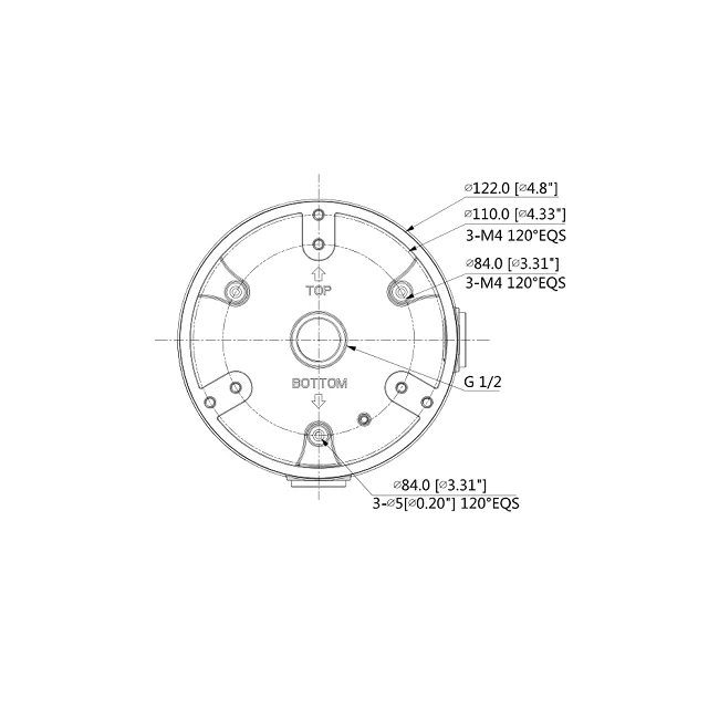DAHUA PFA137 - Caja de conexiones compatible con series / T3A /  HDW8 /  HDW7 / H dBW4 / SD22 / D3A / H dBW6 image 3