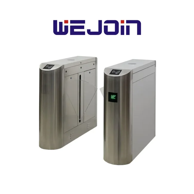 WEJOIN WJTYH101SP - Barreras Peatonal Flap Barrier Bidireccional con Aletas de Acrílico 3 Millones de Ciclos pase 25 - 35 por minuto Compatible con Controles de Acceso