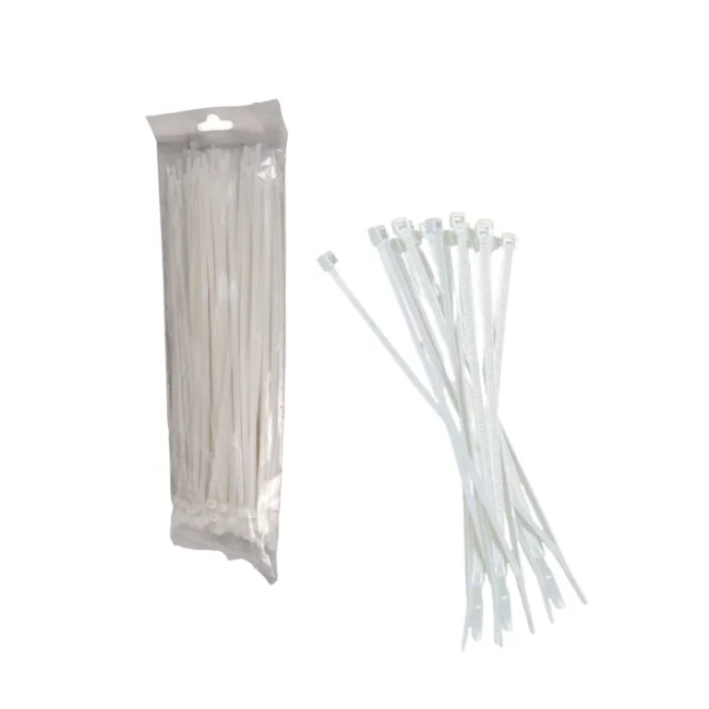 SAXXON CN36X150 - Cincho sujetacable / 3.6  mm X 150  mm / Blanco / Bolsa con 100 piezas / Nylon