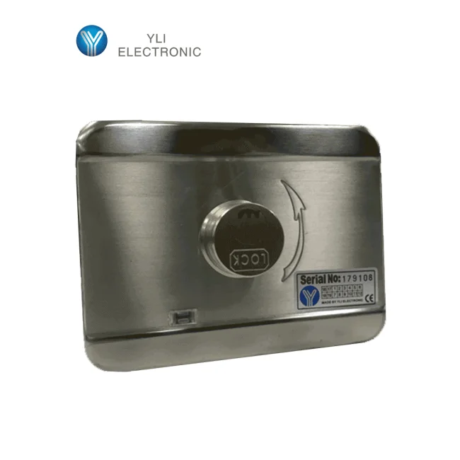 YLI ABK703BS - Cerradura inteligente con cierre automático cuenta con juego de 3 llaves, sensor con luz LED de status o correcto cerrado, apertura con pulso voltaje de 12VDC image 2