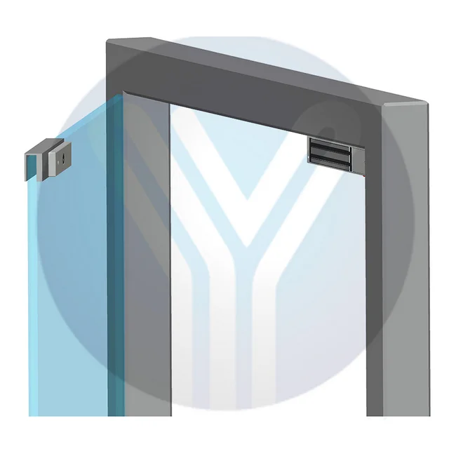 YLI MBK280UL - Soporte de Fijación tipo U para Puerta de Vidrio sin Marco / Compatible con Cerradura Magnética YM280NLED image 4
