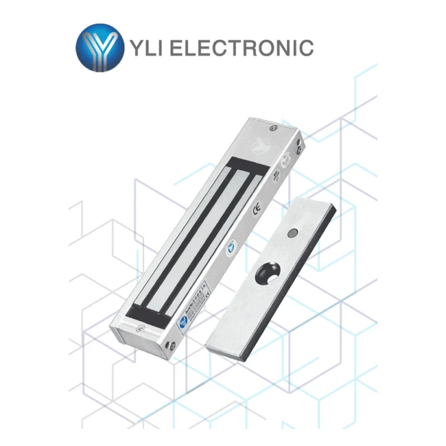 YLI YM180NLED Cerradura Magnética con indicador led para Control de Acceso / Fuerza de Sujeción 180 Kg o 350 LB / Compatible con Soporte MBK180NZL / Para puerta de madera, vidrio o metal