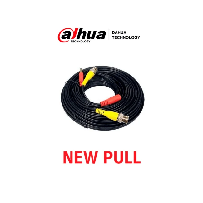 DAHUA CABLEKIT - Cable Siames de 20 Metros Con conectores para Camaras/ Conector BNC y de Energía/ New Pull Sin Caja
