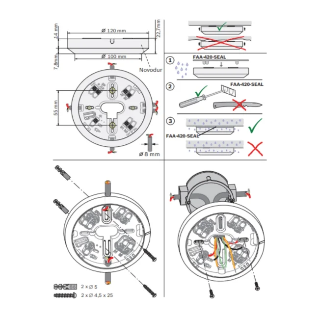 BOSCH F_MS400B - Base con Logo BOSCH compatible con Sensores serie 425 image 5