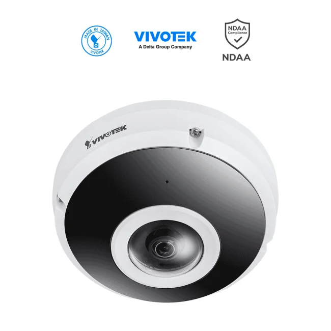 VIVOTEK FE9382-EHV-v2 - Cámara IP fisheye exterior 6 MP, panorámica 360º, Smart IR II 20m, Deep Search, WDR Pro, Smart VCA, Stream III, micrófono integrado, ciberseguridad Trend Micro, IP66/IK10/Nema4X, SNV, NDAA, ONVIF